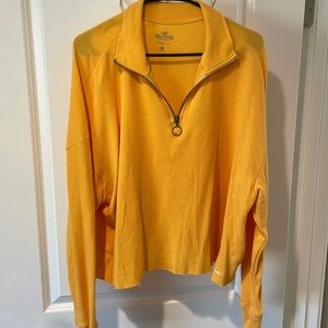 Hollister Cropped Quarter Zip Boyfriend Tee